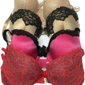 Sexy Lot of 4 Aerie padded Bras Size 36D Push Up
